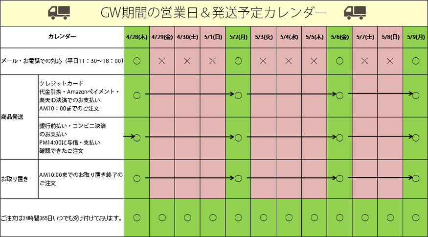GWの営業＆配送に関するお知らせ and it_ official web store